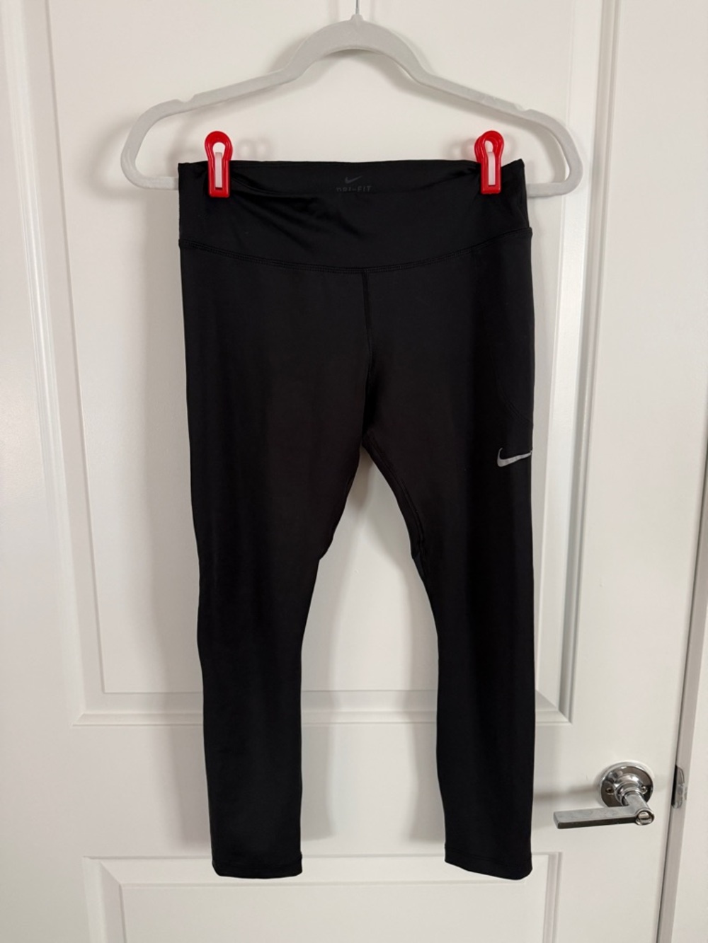 Nike Black Dri-FIT Workout Leggings with Subtle Logo
